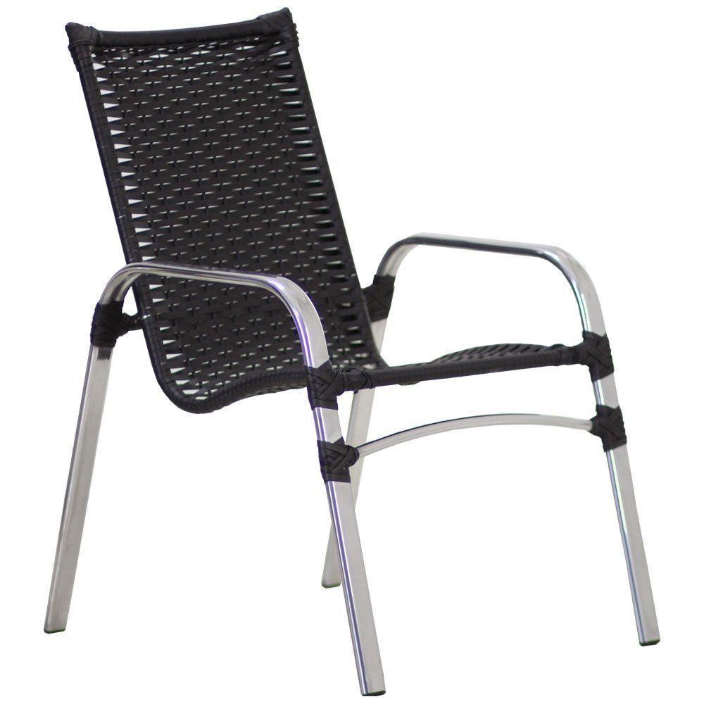 Jogo Mesa E 5 Cadeiras Adaptada Alumínio Piscina área Jardim Tabaco - 2