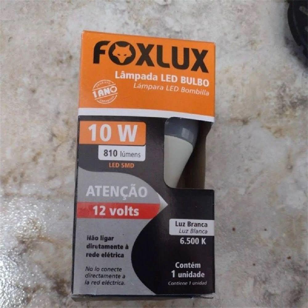 Kit 2 Lampada Led Bulbo A60 10w 12v 6500k Foxlux - 4