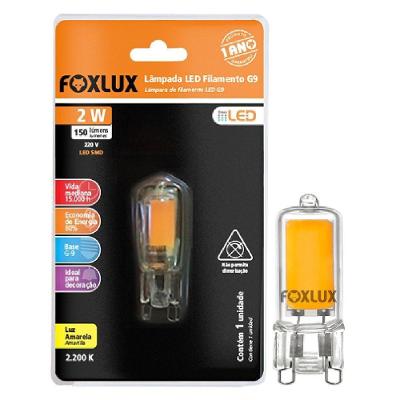 Lampada Filamento G9 Halopin 2w 220v Foxlux