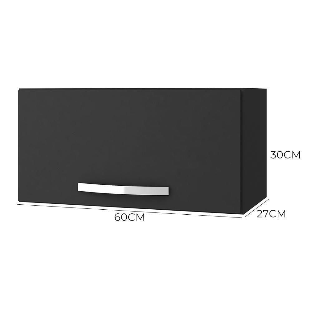 Armário Aéreo Para Geladeira 1 Porta 60cm Cinza - 3