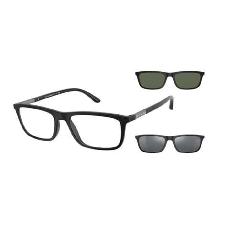 Armação Óculos De Grau Clip On Empório Armani Ea4160 5042-1w - 1