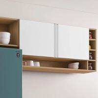 Cozinha Modulada 2,30m Compacta Vanessa Com Balcão Branco Amêndoa/Branco - 6