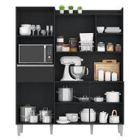 Kit De Cozinha Compacta 160cm Isabel Com 5 Portas Preto - 3