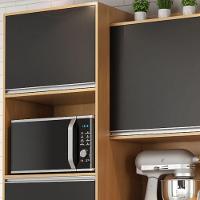 Kit De Cozinha Compacta 160cm Isabel Com 5 Portas Amêndoa/Preto - 3