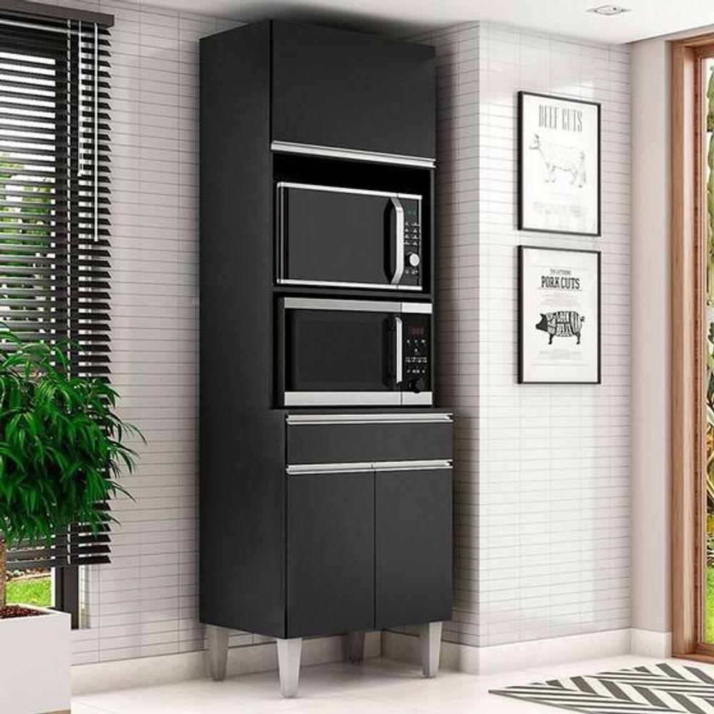 Paneleiro Torre Quente Andréia Para 2 Fornos Preto - 2