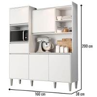 Kit De Cozinha Compacta 160cm Isabel Com 5 Portas Branco - 3