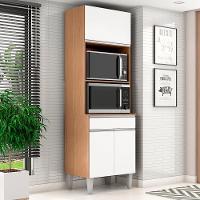 Paneleiro Torre Quente Andréia Para 2 Fornos Amêndoa/Branco - 4