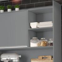 Kit De Cozinha Compacta 160cm Isabel Com 5 Portas Cinza - 7