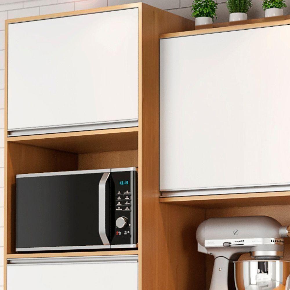 Kit De Cozinha Compacta 160cm Isabel Com 5 Portas Amêndoa/Branco - 3