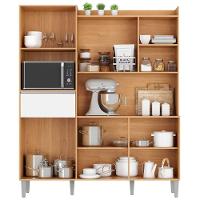 Kit De Cozinha Compacta 160cm Isabel Com 5 Portas Amêndoa/Branco - 2