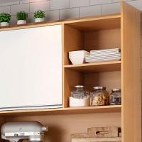 Kit De Cozinha Compacta 160cm Isabel Com 5 Portas Amêndoa/Branco - 7