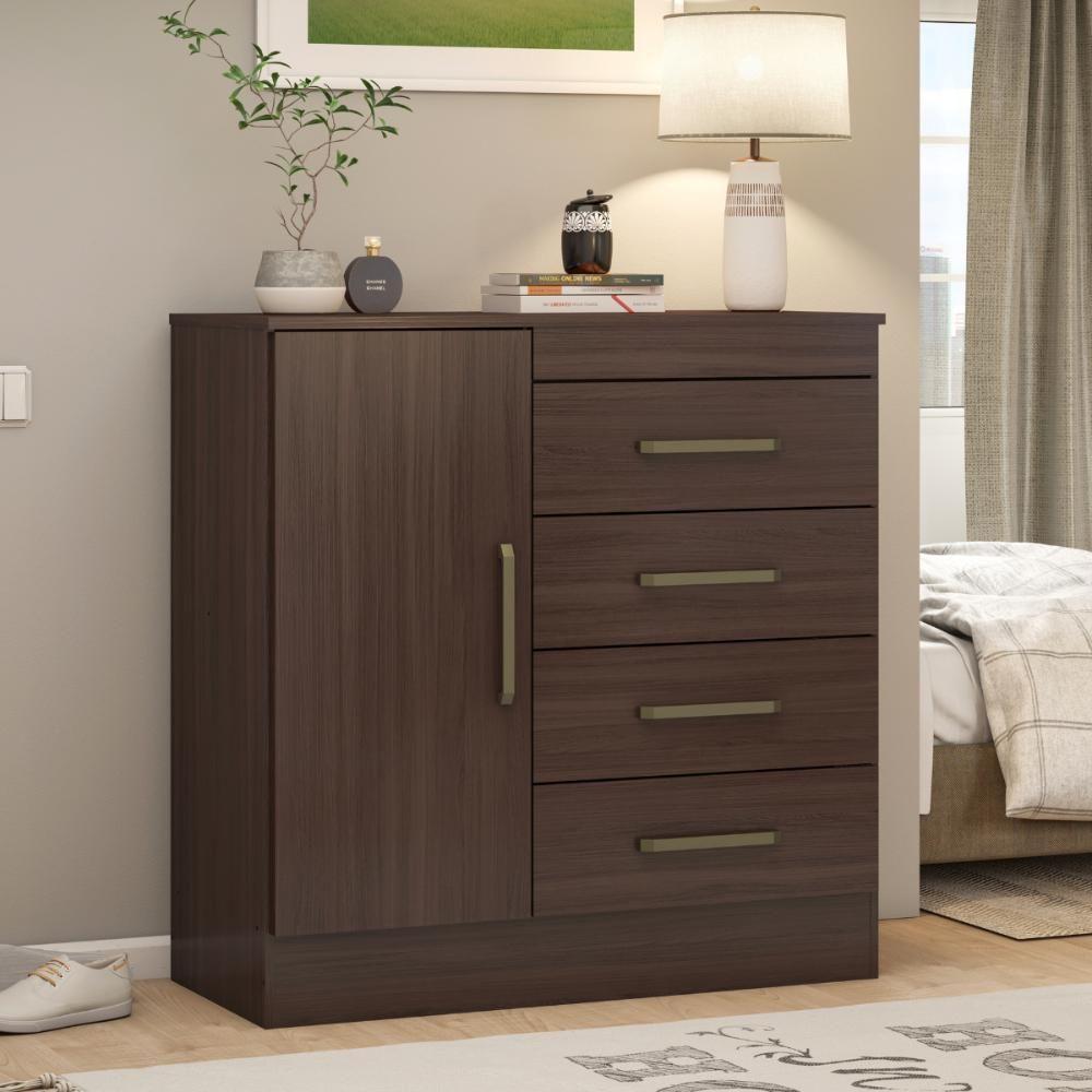 Cômoda Harley 4 Gavetas Cafe Touch - 1
