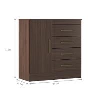 Cômoda Harley 4 Gavetas Cafe Touch - 3