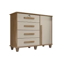 Cômoda Com 4 Gavetas Lyons Cinamomo Off White - 3