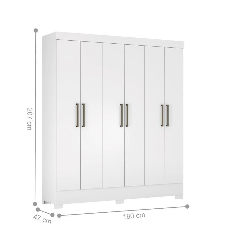 Conjunto Quarto De Casal Completo Virgina Branco - 7