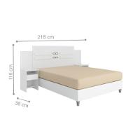 Conjunto Quarto De Casal Completo Virgina Branco - 2