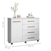 Conjunto Quarto De Casal Completo Virgina Branco - 3