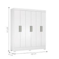 Conjunto Quarto De Casal Completo Virgina Branco - 7