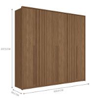 Kit Guarda Roupa 6 Portas E Cômoda Cotia Jatoba - 3
