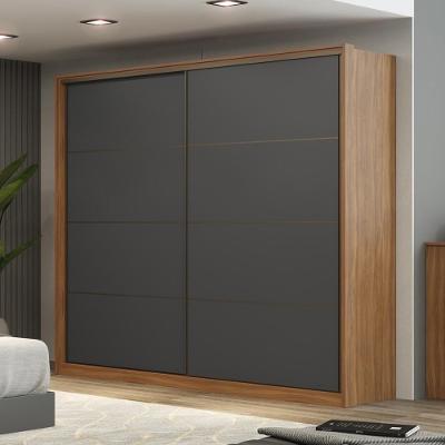 Guarda Roupa Casal 2 Portas Nápolis Grafito