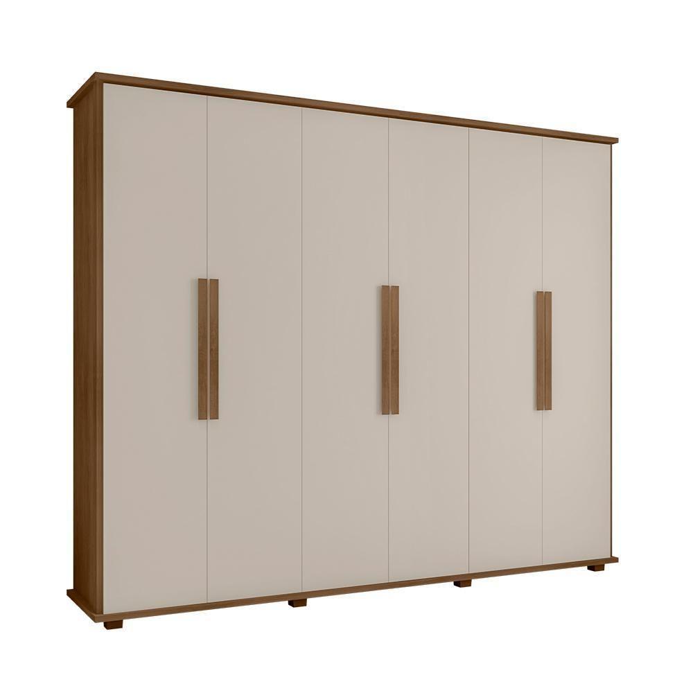 Roupeiro 6 Portas Bérgamo Cinamomo Off White - 1