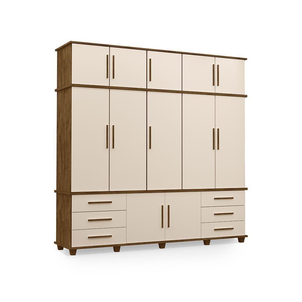 Guarda Roupa Com 12 Portas Berlim Malbec Off White - 1