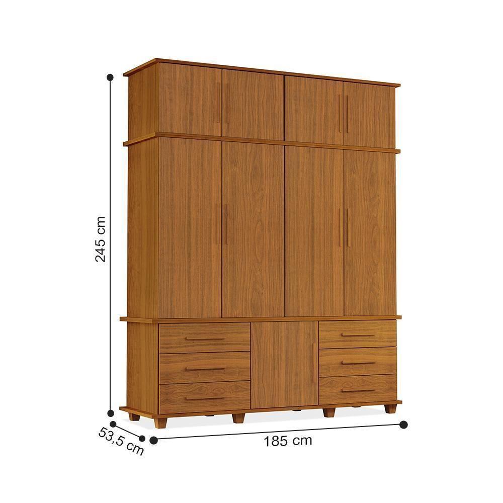 Roupeiro Barcelona Com 4 Portas Carvalho New - 3