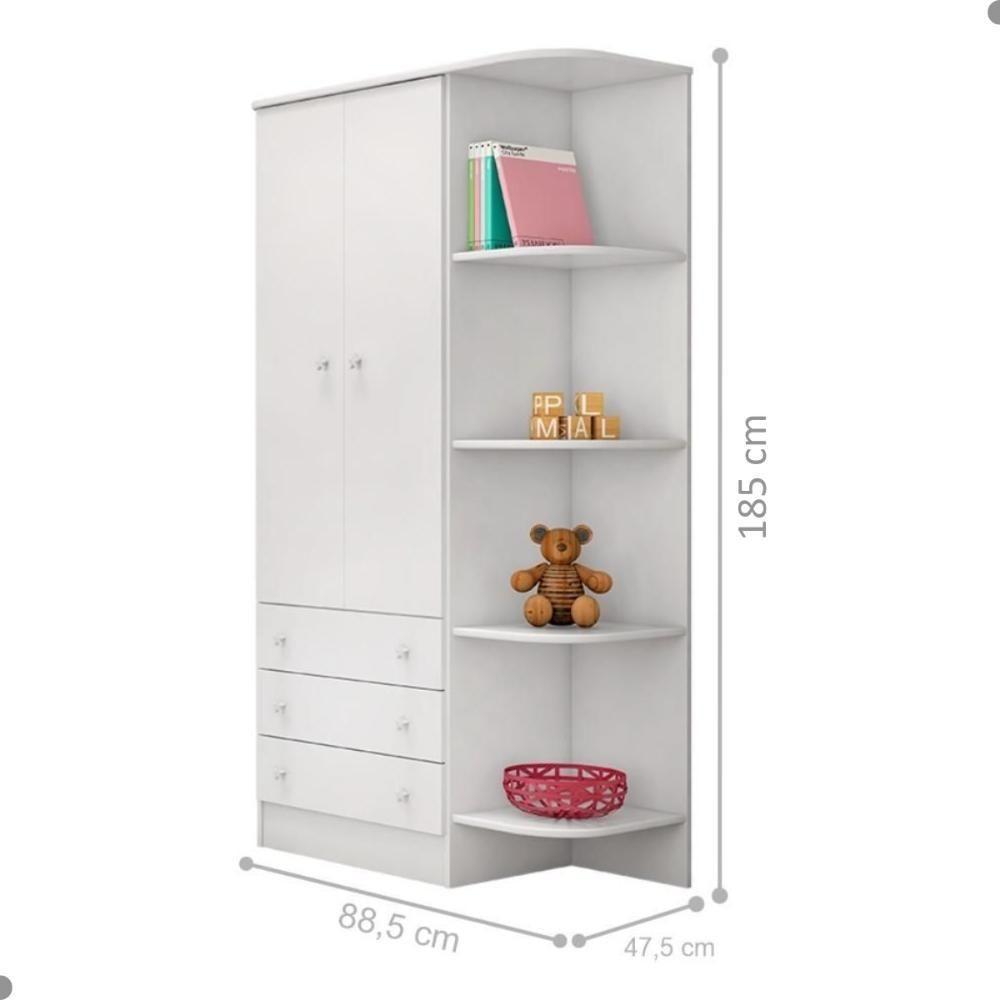Guarda Roupa Com 2 Portas Louis Branco - 2