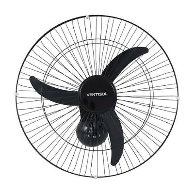 Ventilador De Parede Oscilante 3 Pás 60cm Preto Bivolt