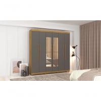 Guarda Roupa 6 Portas Com Espelho Audi Nature Alasca - 5