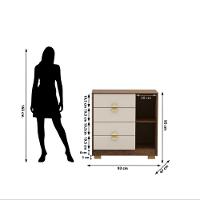 Kit Guarda Roupa Espelho E Cômoda Sapatelira Bali Imbuia Fendi - 5