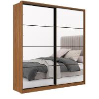 Guarda Roupa Casal 2 Portas Com 2 Espelhos Nápolis Amendola Grafito