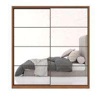 Guarda Roupa Casal 2 Portas Com 2 Espelhos Nápolis Amendola Grafito - 5