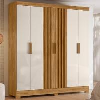 Roupeiro Ripado 6 Portas Cairo Freijó Off White - 3