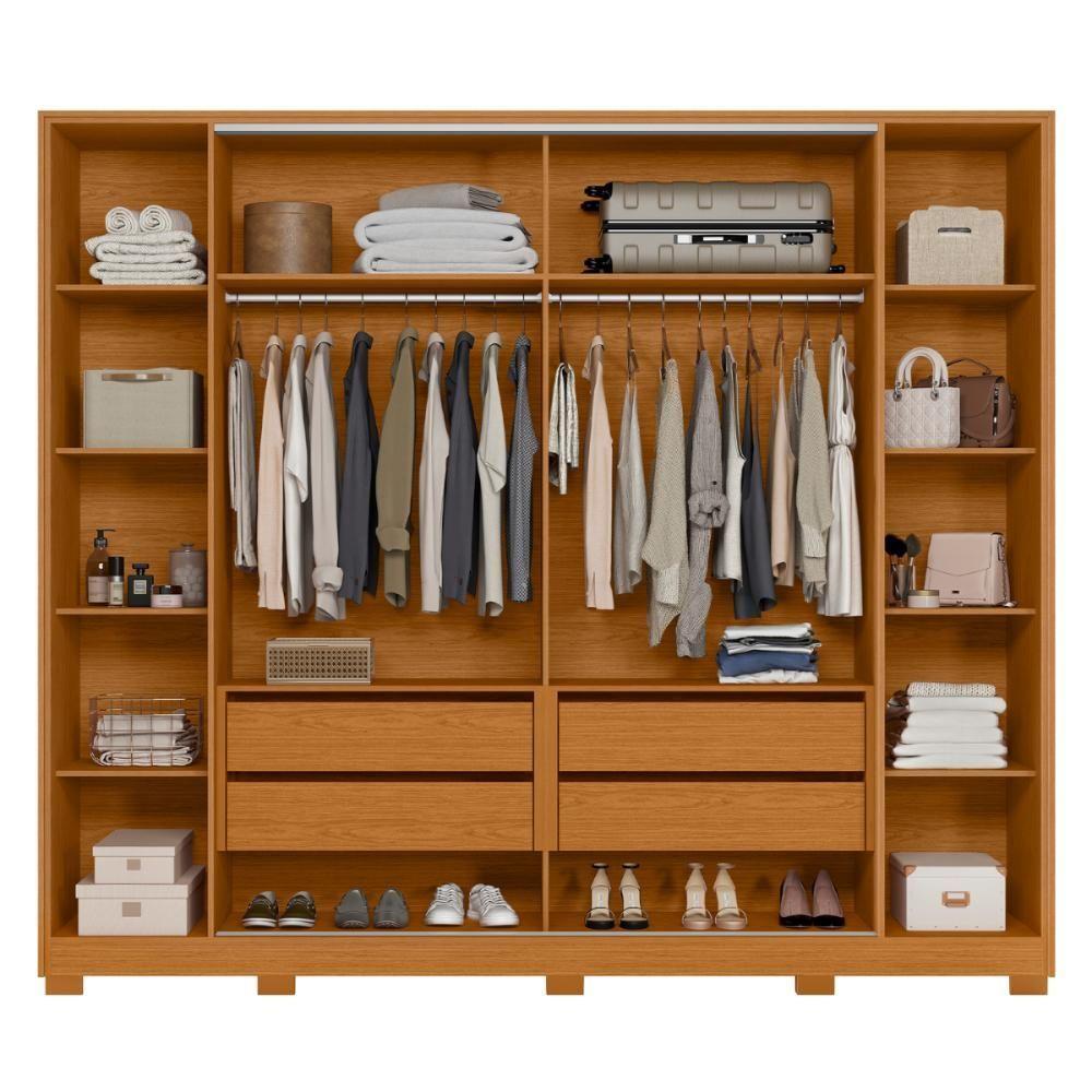 Roupeiro Flex E Espelho Ripado Atalaia Cinamomo Off White - 3