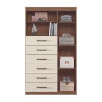 Cômoda Espelhada 6 Gavetas 1 Porta Suzhou Jatobá Areia - 3