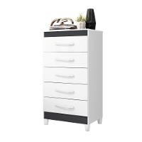 Cômoda Milady Branco Flex Rosa Titanium Azul 5 Gavetas - 8