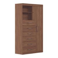 Cômoda Multiuso 6 Gavetas 1 Porta Suzhou Jatobá - 1