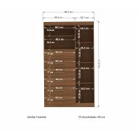 Kit Guarda Roupa E Multi Uso Veronica Jatoba Gafite - 5