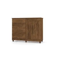 Cômoda Sapateira Orion Imbuia Rústico 5 Gavetas 2 Portas - 3