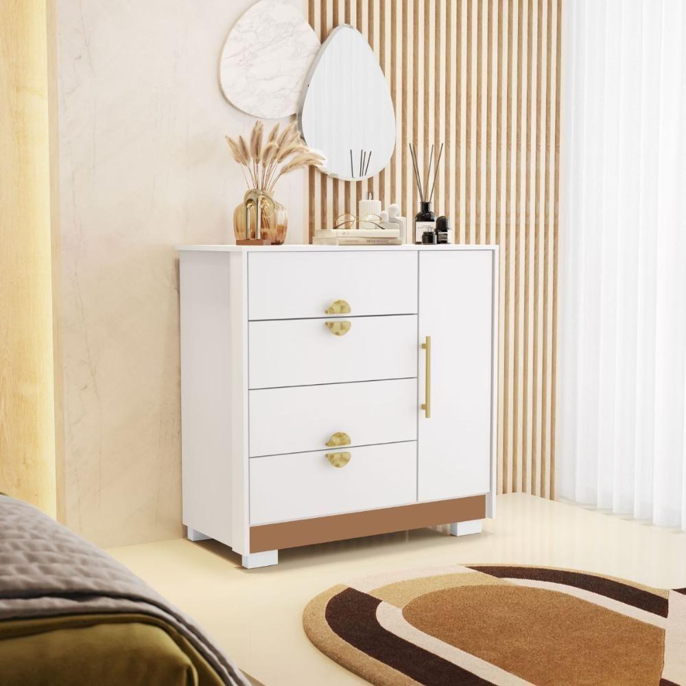 Cômoda Sapateira 4 Gavetas Paraguai Branco Camarim - 1