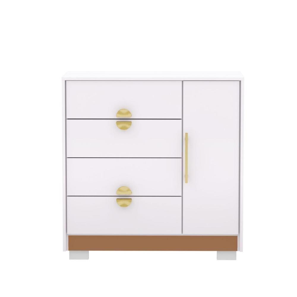 Cômoda Sapateira 4 Gavetas Paraguai Branco Camarim - 2