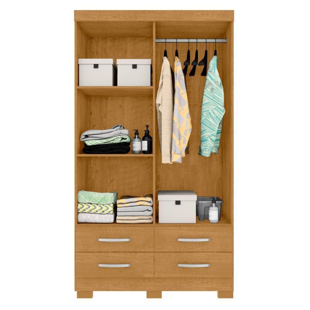 Guarda Roupa 4 Portas E 4 Gavetas Deventer Naturalle - 3