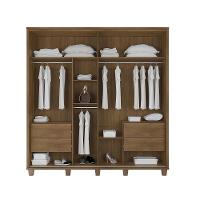 Roupeiro 2 Portas Ancona Cinamomo Grafite Com Espelho - 5