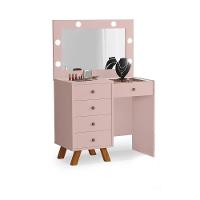 Penteadeira Com Led E Espelho Nice Rosê - 1