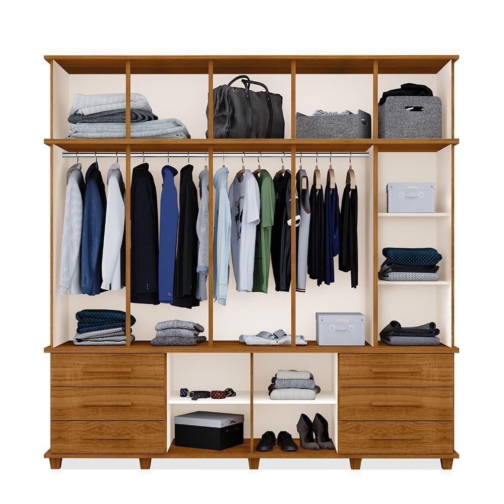 Guarda Roupa Com 12 Portas Berlim Carvalho New - 2