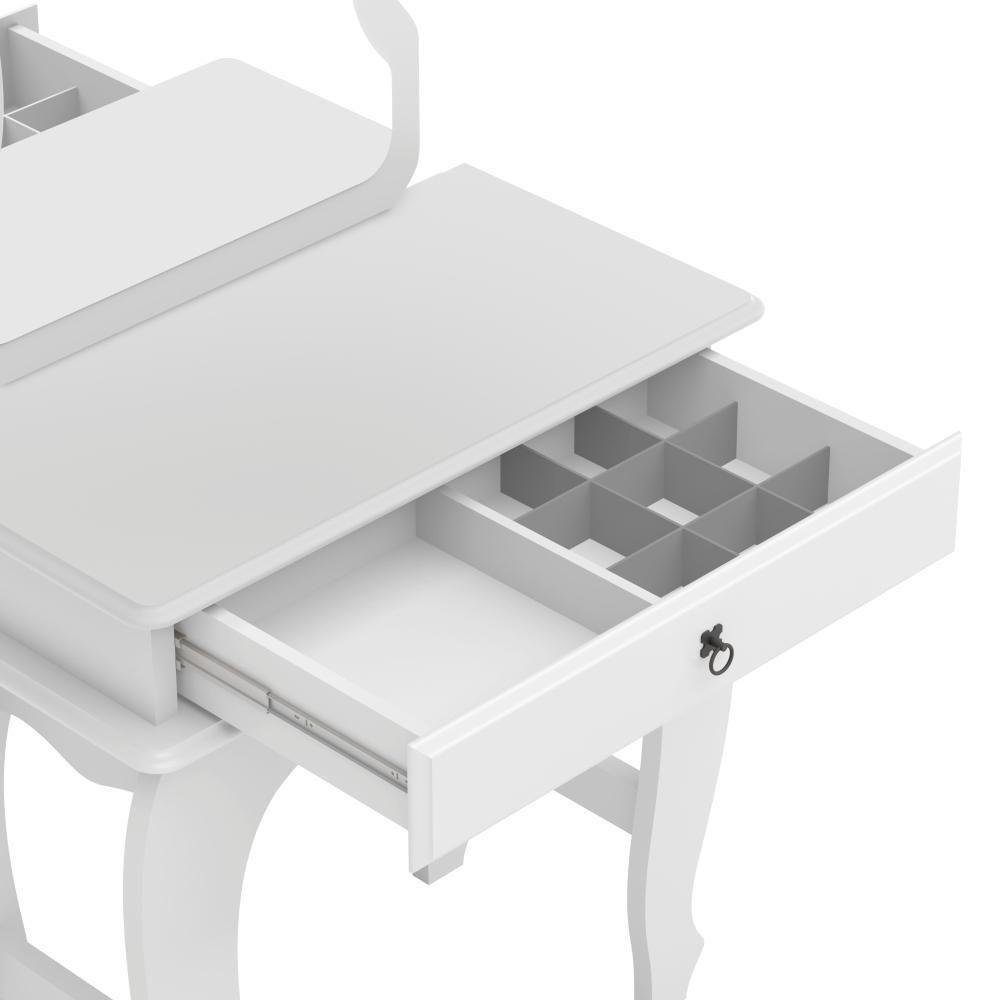 Penteadeira Infantil Laila Premium Com Banqueta Branco - 3