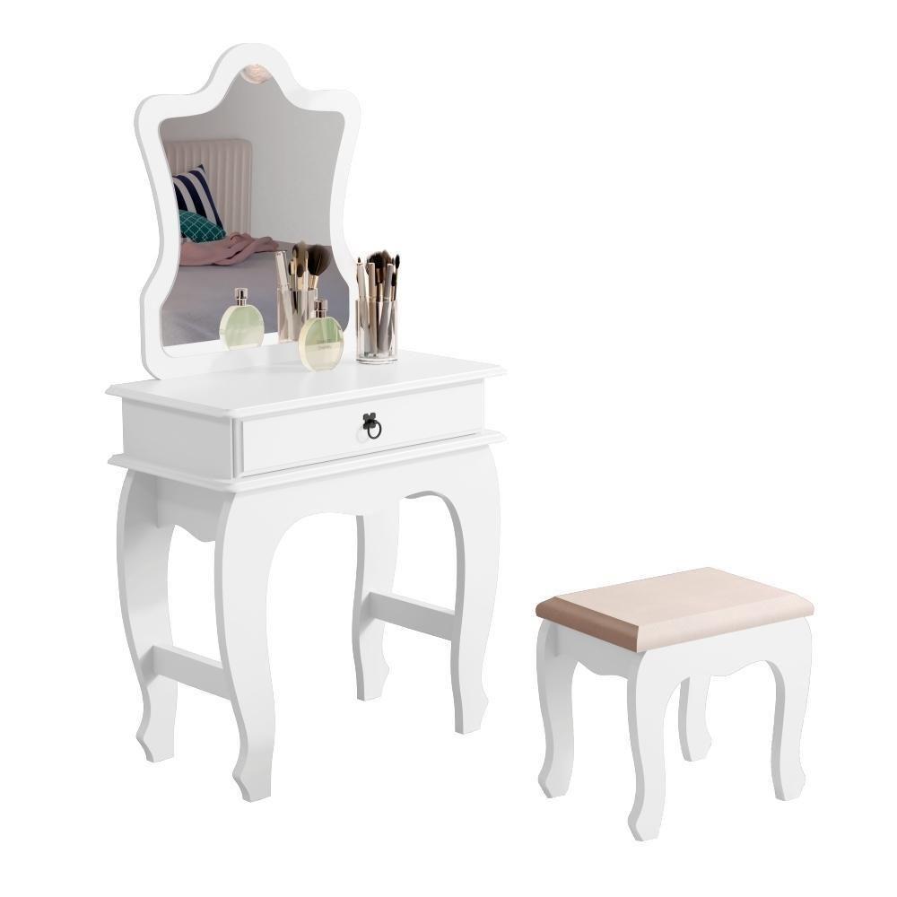 Penteadeira Infantil Laila Premium Com Banqueta Branco - 4