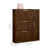 Sapateira Com 4 Portas E 1 Prateleira Niterói Malbec - 2