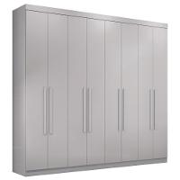 Guarda Roupa Casal 8 Portas 4 Gavetas Paris Branco - 1